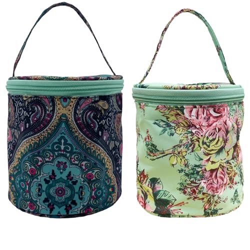 Mini Handarbeitstasche für Wolle Aufbewahrung Garn Tasche Garnaufbewahrung Runder Stricken Tasche Mini Garntaschefür kleine Projekte mit kleinen Öse 2 Stück Mini Handarbeitstasche für Wolle Aufbewahrung Garn Tasche Garnaufbewahrung Runder Stricken Tasche Mini Garntaschefür kleine Projekte mit kleinen Öse 2 Stück von YNR