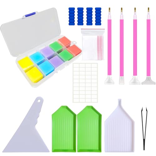 100 Stücke Diamond Painting Glue Clay Diamond Painting Wachs Diamond Painting Zubehör Set 5D Diamond Painting Zubehör Diamond Painting Wachs Kleber Diamant Werkzeuge mit Aufbewahrungsbox 100 Stücke Diamond Painting Glue Clay Diamond Painting Wachs Diamond Painting Zubehör Set 5D Diamond Painting Zubehör Diamond Painting Wachs Kleber Diamant Werkzeuge mit Aufbewahrungsbox von YNR