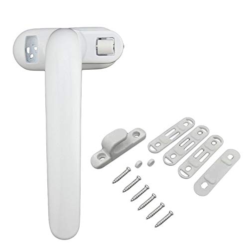 PVC Fenstergriffe Abschliessbar 1Set Türschlossgriff Gleitfenster-Sicherheits-Haspe Für Home-Hardware Links/Rechts(4) von YNZUNMY