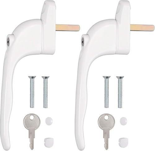 PVC Fenstergriffe Abschliessbar 2Pcs Fenster Griff Universal Key Locking Abschließbar Doppel Verglasung UPVC von YNZUNMY