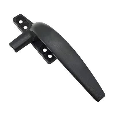 PVC Fenstergriffe Abschliessbar Aluminiumlegierung Fenstergriff Mit Schloss Innen Flach Offene Innere Vorhang Holzfeuerfenster Schiebetürgriffe Hardware(Black,Left) von YNZUNMY