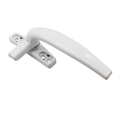 PVC Fenstergriffe Abschliessbar Aluminiumlegierung Fenstergriff Mit Schloss Innen Flach Offene Innere Vorhang Holzfeuerfenster Schiebetürgriffe Hardware(White,Left) von YNZUNMY
