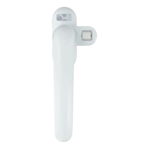 PVC Fenstergriffe Abschliessbar Fenstergriff-Verriegelungsriegel-Fangschloss Doppelverglasungs-Flügelgriffe Sicherheits-Diebstahlsicherung Tür-/Fenster-Drehgriff-Hardware(White Left) von YNZUNMY