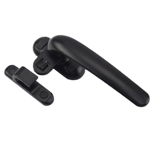PVC Fenstergriffe Abschliessbar Fenstergriffe Schloss Aluminiumlegierung Universal Entriegelungsgriff Schnalle Diebstahlsicherung Heimwerker Fensterbeschläge(Black Right) von YNZUNMY