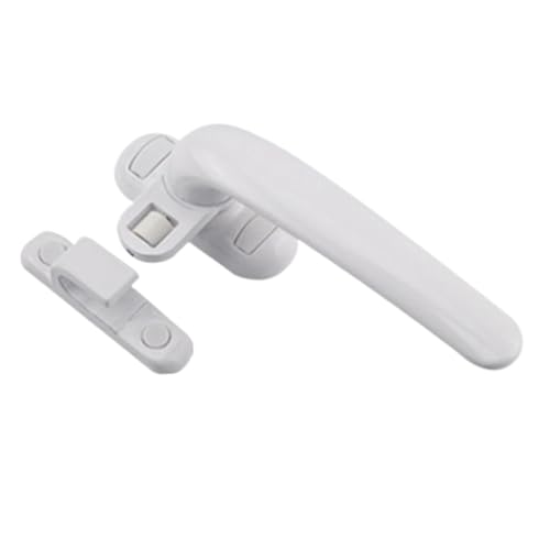 PVC Fenstergriffe Abschliessbar Fenstergriffe Schloss Aluminiumlegierung Universal Entriegelungsgriff Schnalle Diebstahlsicherung Heimwerker Fensterbeschläge(White Right) von YNZUNMY
