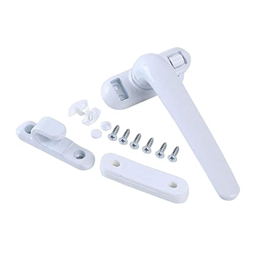 PVC Fenstergriffe Abschliessbar Universal Aluminium Legierung Fenster Griffe Mit Schloss Griff for Tür Schlafzimmer Wohnzimmer(White Left) von YNZUNMY