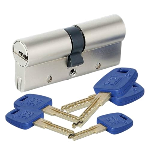 Schließzylinder,Zylinderschloss Universal-Sicherheits-Tür-Zylinder-Weiß Copper Key Tor Innenschlosskern GP + Serie B 60-95mm 30/30 MM-30 / 65MM (Color : 70(35knob 35MM)) von YNZUNMY