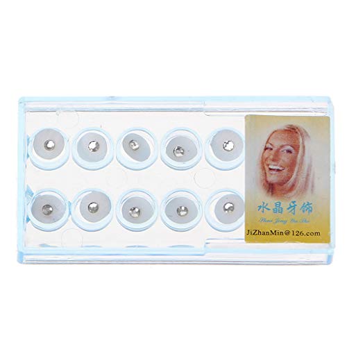 YO-HAPPY 10pcs / Box 2mm Dental Bunte Kristallzahn Modeschmuck Edelstein Dekor mit Box von YO-HAPPY