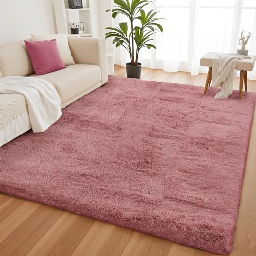 YOBATH Großer Teppich für Wohnzimmer, Schlafzimmer, flauschig, flauschig, zottelig, für Mädchen, Jungen, Kinder, Innenboden, Kinderzimmer, Heimdekoration, Blassrosa YOBATH Großer Teppich für Wohnzimmer, Schlafzimmer, flauschig, flauschig, zottelig, für Mädchen, Jungen, Kinder, Innenboden, Kinderzimmer, Heimdekoration, Blassrosa von YOBATH