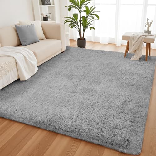 YOBATH Großer Teppich für Wohnzimmer, Schlafzimmer, flauschig, flauschig, zottelig, für Mädchen, Jungen, Kinder, Innenboden, Kinderzimmer, Heimdekoration, Grau YOBATH Großer Teppich für Wohnzimmer, Schlafzimmer, flauschig, flauschig, zottelig, für Mädchen, Jungen, Kinder, Innenboden, Kinderzimmer, Heimdekoration, Grau von YOBATH
