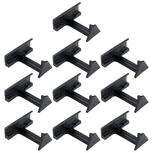 YOCDNOV 10 Stück Solarpanel Wasserablauf Clips - Solarpanel-Schlammentfernungsclip Wasserablauf Solarmodul-Wasserablauf-Clips, Solarmodul Reinigungsclips für Wasserablauf(Schwarz) von YOCDNOV