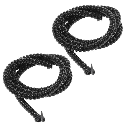 YOCDNOV 2 Stücke 90cm Scooter Kabelschutz Spiral Kabelschlauch - Kabelschlauch Kabelspirale Kabelschutzschlauch Flexibler Spiralschlauch für Scooter Motorrad(Schwarz) von YOCDNOV