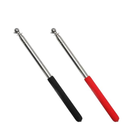 YOCDNOV 2 Stücke Teleskop Fahnenstange - Handheld Fahnenstange, Handheld Teleskop Fahnenmast, Teleskop-Fahnenmast Aus Edelstahl,für Reise Camping Ausflüge Wettbewerbe Reiseleiter Lehrer von YOCDNOV