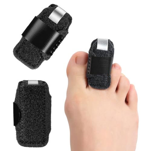 YOCDNOV 2Pcs Zehenschiene von - Zehenglätter Zehenbegradiger zum Ausrichten und Stützen der Zehen für Verstauchung,Für Unterschiedliche Zehen Geeignet(Schwarz) von YOCDNOV