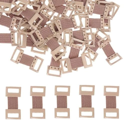 YOCDNOV 50 stücke Mullbinden elastische - Verbandsklammern Stretch Metall Verschlüsse für Verschiedene Bandagen Verbandsmaterial,für Verschiedene Arten Bandagen(braun) von YOCDNOV