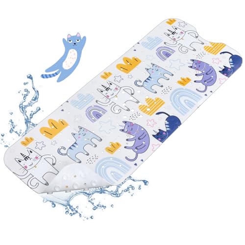 YOCOLE Badewannenmatte Kinder, 100x40cm Duschmatte Badematte Rutschfest, Antirutschmatte Badewanne Dusche Badewanneneinlage, BPA-frei PVC Bath Mat mit Saugnäpfen, Schimmelresistent & Maschinenwaschbar YOCOLE Badewannenmatte Kinder, 100x40cm Duschmatte Badematte Rutschfest, Antirutschmatte Badewanne Dusche Badewanneneinlage, BPA-frei PVC Bath Mat mit Saugnäpfen, Schimmelresistent & Maschinenwaschbar von YOCOLE