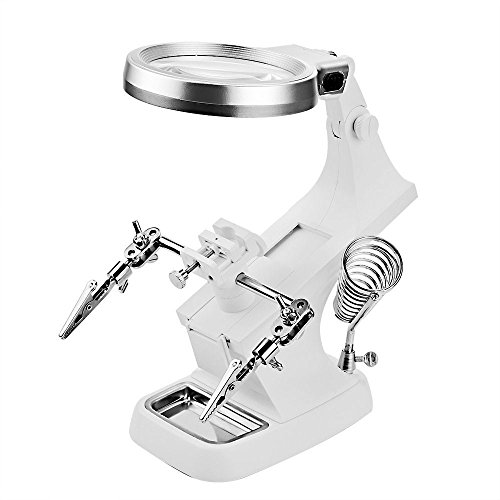 LED Dritte Hand, Löthilfe YOCZOX Platinenhalter Hand, multifunctionales Reparatur Tool mit 10 LED, 3 x/4.5 x Lupe, Lötkolbenhalter und Krokodilklemmen, Zum Löten, Reparatur, Hobby, Handwerk etc. Weiß LED Dritte Hand, Löthilfe YOCZOX Platinenhalter Hand, multifunctionales Reparatur Tool mit 10 LED, 3 x/4.5 x Lupe, Lötkolbenhalter und Krokodilklemmen, Zum Löten, Reparatur, Hobby, Handwerk etc. Weiß von YOCZOX