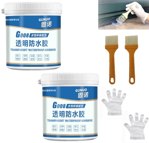 Cap Cut Waterproof Glue, Capcut Waterproof Glue, Gunuo G008 Waterproof Glue, G008 Transparent Waterproof Adhesive, Gunuo Invisible Waterproof Agent, Waterproof Glue Sealant Clear (2Pcs (700g)) von YODAOLI