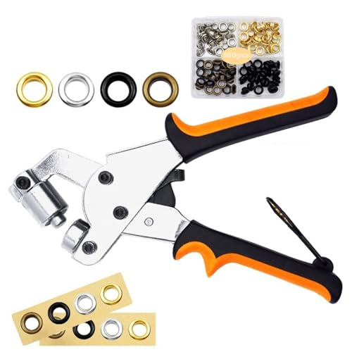 Curtain Grommet Fasteners,Grommet Tool Kit For Fabric,Leather,3/8 Inch 10 MM (Inside Diameter) Eyelet Kit 100pcs von YODAOLI