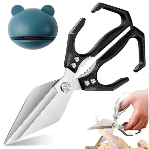 Multifunctional Heavy Duty Kitchen Shears,Multifunctional-Stainless Steel Kitchen Shear For Heavy Duty Poultry Shears, Japane (Black) von YODAOLI