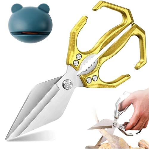 Multifunctional Heavy Duty Kitchen Shears,Multifunctional-Stainless Steel Kitchen Shear For Heavy Duty Poultry Shears, Japane (Gold) von YODAOLI