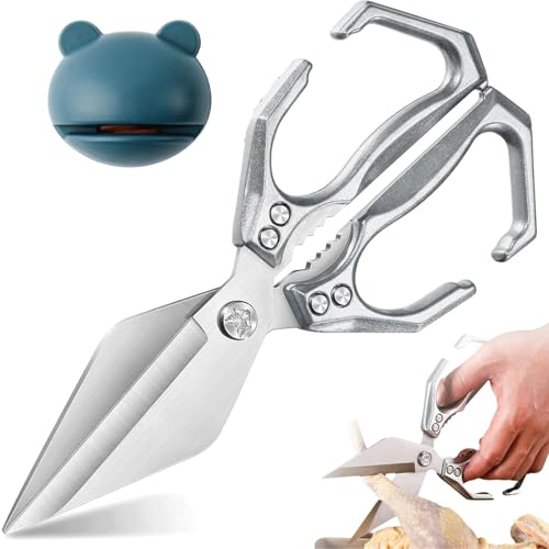 Multifunctional Heavy Duty Kitchen Shears,Multifunctional-Stainless Steel Kitchen Shear For Heavy Duty Poultry Shears, Japane (Silver) von YODAOLI