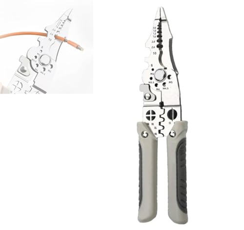 YODAOLI 2024 Arrival Multifunctional Wire Stripper Crimper Cable Cutter Pliers, Multifunctional Wire Stripper Crimper Cable Cutter Pliers (1Pcs) von YODAOLI