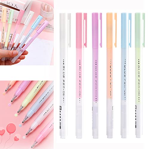 YODAOLI Scrapbook Quick Dry Glue Pen, 6PCS Adhesive Glue Pens Quick Glue Pen Set, Glue Pens for Crafting, Crafting Fabric Pen Liquid Glue Pen for Scrapbooking (1 Set) von YODAOLI