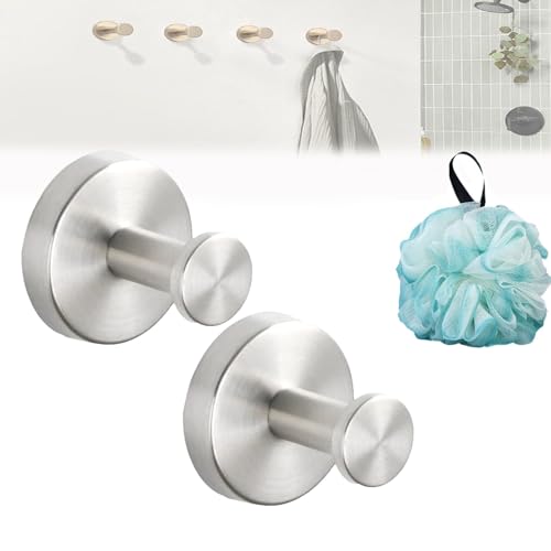 YODAOLI Shape Grass Suction Cup Hooks, Suction Cup Hooks, Heavy Duty Suction Cup Hooks, Shape-Grass Suction Cup Shower Hooks for Shower, Bathroom, Kitchen, Glass Door, Mirror (Sliver,2Pcs) von YODAOLI