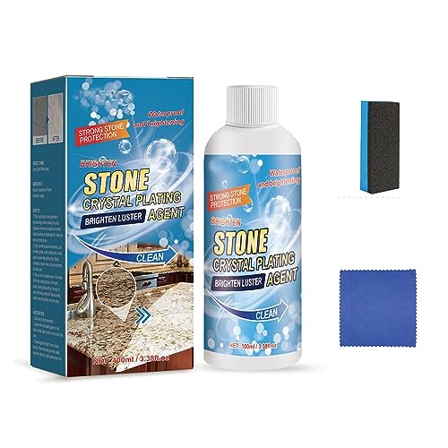 YODAOLI Stone Crystal Plating Agent, 2023 New Stone Stain Remover Cleaner, Marble Crystal Plating Agent, Nano Stone Crystal Plating with Sponge and Towel (1Pc) von YODAOLI