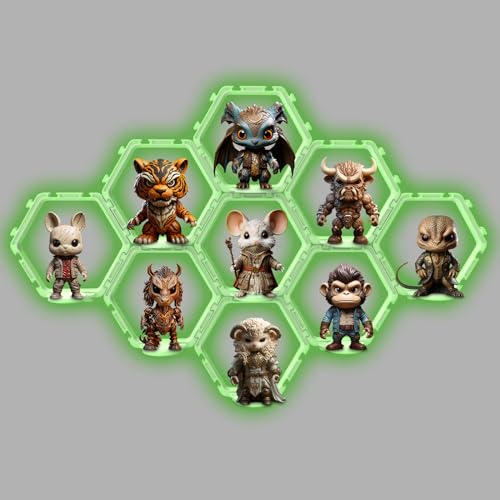 YODAR 9 PCS Riser Display Shelf for Funko POP Figures, Floating Shelves Display Ledge for Organizer and Decoration, Collectibles Display Stands Showcase, Fluorescent YODAR 9 PCS Riser Display Shelf for Funko POP Figures, Floating Shelves Display Ledge for Organizer and Decoration, Collectibles Display Stands Showcase, Fluorescent von YODAR