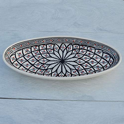 Bakir Auflaufform oval grau – L 40 cm von YODECO