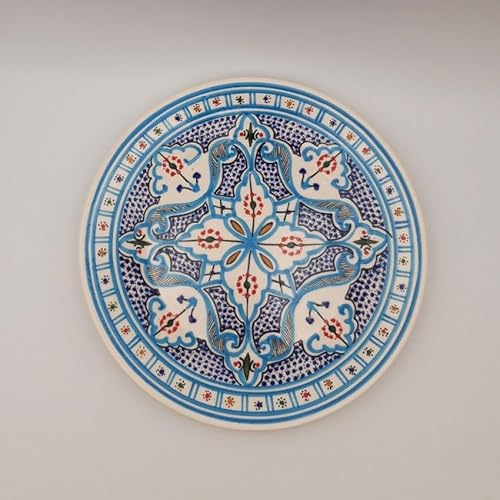 Flacher Teller Marokkanisch Türkis – Durchmesser 24 cm von YODECO