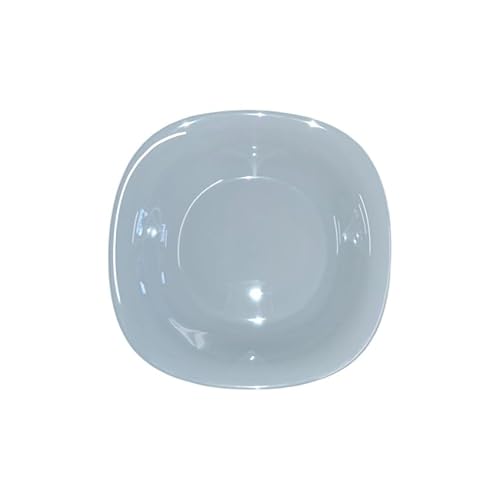 Tiefer Teller aus Glas, quadratisch, Carine Granit, Durchmesser 21 cm von YODECO