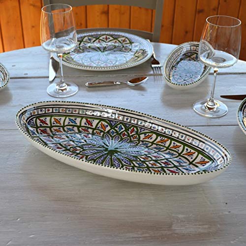 YODECO Ovale Bakir Auflaufform grün – L 40 cm von YODECO