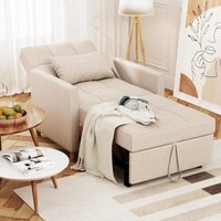 Yodolla - Schlafsessel, 3-in-1 Ausziehbares Schlafsofa mit Bettfunktion, Umwandelbarer Schlafstuhl Verstellbarer Einzelsessel mit Seitentasche, für von YODOLLA