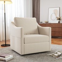 Sessel gemütlich Loungesessel Clubsessel mit 360° Drehung, Metallgestell drehbar Lesesessel aus mit ergonomische Rückenlehne - Yodolla von YODOLLA
