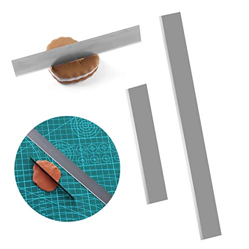 Tonschneiderklinge - 2 Stück Set Flexible Edelstahl Polymer Ton Ausstecher Klinge Keramik Formen Modellieren Skulptieren Schneiden Werkzeuge für DIY Töpferhandwerk (2 Stück) von YODOOLTLY