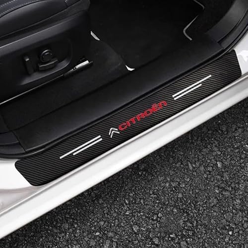 YOFAB 4 Stück Auto Kohlefaser Einstiegsleisten für Citroen Jumpy 2020 2021 2022 2023, Kratzfest Lackschutz Aufkleber, Anti Scratch Türschweller Schutz,Auto Dekorations ZubehöR von YOFAB