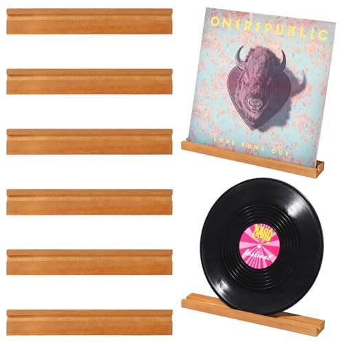 YOFAPA 6 Stück Schallplattenhalter, Wandmontierte Schallplattenregale, Vintage-Holz-Album-Halter, Retro-CD-Wandständer, LP-Buch-Kunst-Aufbewahrungsregale für Heimdekoration YOFAPA 6 Stück Schallplattenhalter, Wandmontierte Schallplattenregale, Vintage-Holz-Album-Halter, Retro-CD-Wandständer, LP-Buch-Kunst-Aufbewahrungsregale für Heimdekoration von YOFAPA