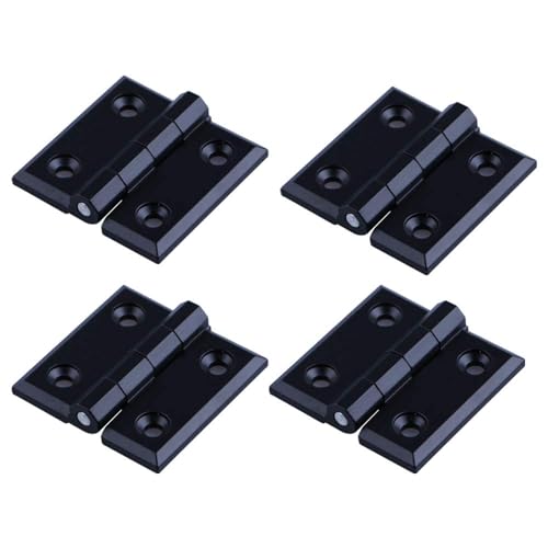 YOFASEN Klappscharniere - 4PCS Hardware Türscharniere für Haushalt Schranktür, Zinklegierung, Schwarz, 60 * 60 * 6mm von YOFASEN