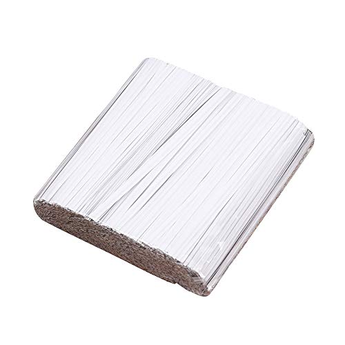 YOFASEN Kraft-Papier Twistband - 1000PCS Torsionriegel Twist Tie Bindestreifen für Packungs Beutel Dichtung, Weiß, 10cmx4mm von YOFASEN