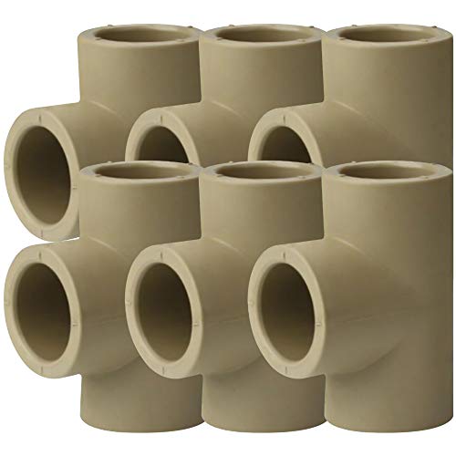 YOFASEN Wasser Rohrverbinder - 20mm T Shaped PPR Rohrverbinder Fittings Zubehör, 6 Stück von YOFASEN