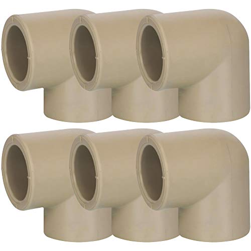 YOFASEN Wasser Rohrverbinder 90 Grad - 20mm PPR Wasserrohr Rohrverbinder 90 Grad Winkel Kniestück Rohr Fittings Adapter Verbindungsstueck,6 Stück von YOFASEN