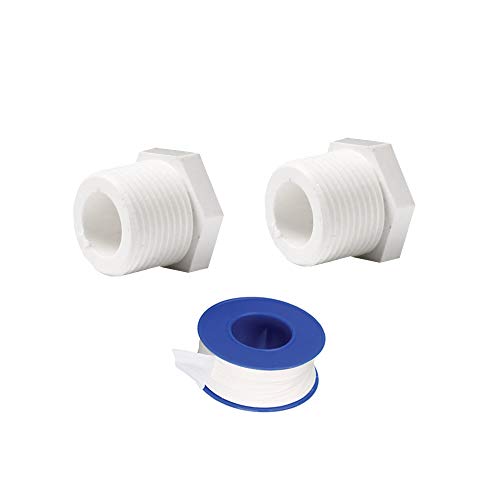 YOFASEN White Water Pipe Cap - PVC Rohrverschraubungen Externe Endabdeckung, 20mm, 2stück (+ 1stück tape) von YOFASEN