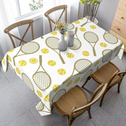 Ballspiel Tennis, 35x55 Zoll rechteckige Tischdecke, wasserdicht und staubdicht von YOFIEN