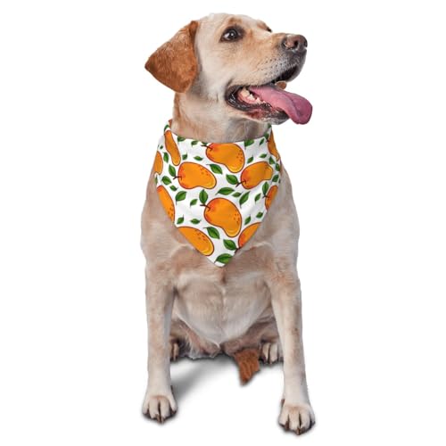 Obst von Mango und Blätter MusterDog Bandanas Katze Welpen Schals waschbar Haustier Taschentuch von YOFIEN