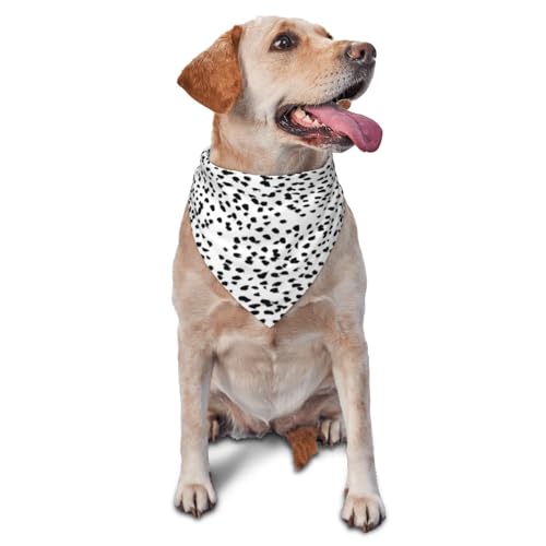 Schwarz-weißer Tierdruck Dalmatiner Spot DotsDog Bandanas Katze Welpen Schals Waschbares Haustier Taschentuch Schwarz-weißer Tierdruck Dalmatiner Spot DotsDog Bandanas Katze Welpen Schals Waschbares Haustier Taschentuch von YOFIEN