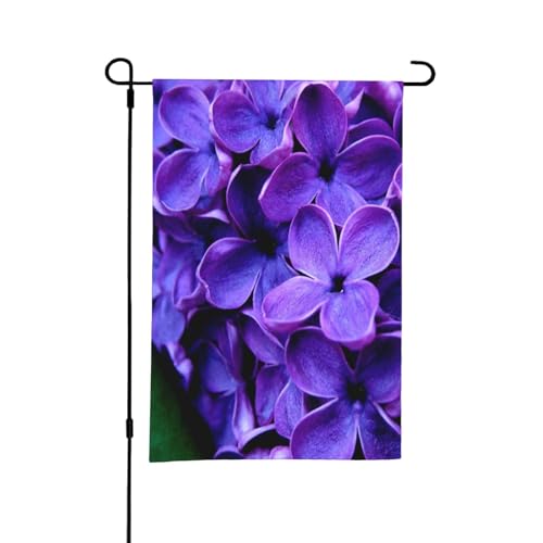 Violette Blume, 12 x 18 Zoll doppelseitige Sommergarten-Flagge für draußen von YOFIEN