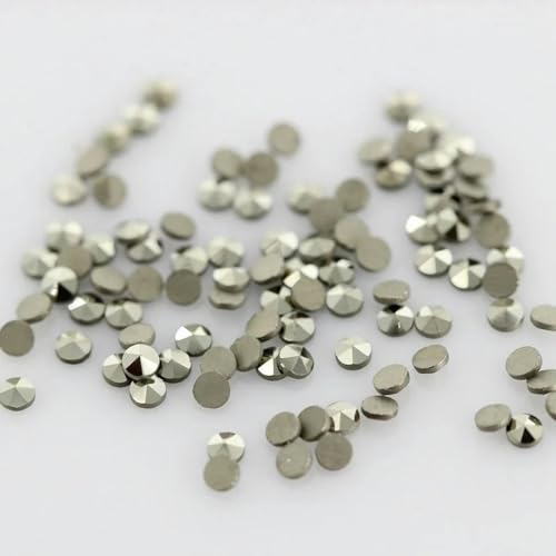 YOGAES Runde Form, flache Rückseite, loser Markasit-Stein für Schmuck, Großhandel mit Natursteinen, 0,9–2–1 mm (1000 Stück) von YOGAES